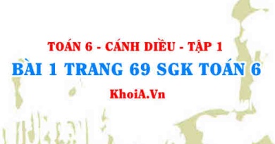 Bài 1 trang 69 SGK Toán 6 tập 1 Cánh Diều